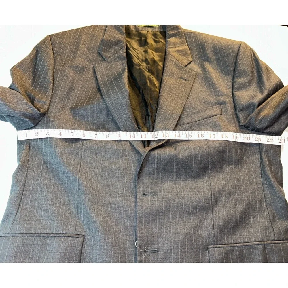 Lauren Ralph‎ Lauren Wool Blazer 42R Gray Pinstripe Sport Coat Mens